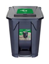Lixeira 60 litros cesto reciclável grande salão limpeza organizador saco sanito