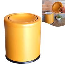Lixeira 6,3 Litros Cesto De Lixo Tampa Basculante Banheiro Pia Cozinha Dourado Fosco - 30063/B CP Lixeira 6,3 Litros Cesto De Lixo Tampa Basculante Banheiro Pia Cozinha Dourado Fosco - 30063/B CP
