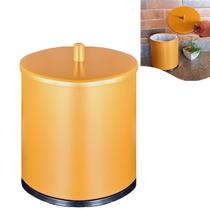 Lixeira 6,3 Litros Cesto De Lixo Tampa Pino Banheiro Pia Cozinha Dourado Fosco - 30063/P CP