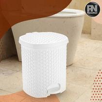 Lixeira 6L Com Pedal Branca Cozinha/Banheiro/Escritório/Quarto do bebê Lixeira 6L Com Pedal Branca Cozinha/Banheiro/Escritório/Quarto do bebê