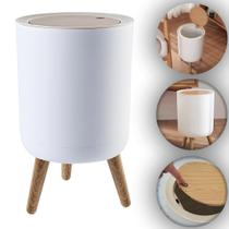 Lixeira 8 Litros Retrô Tampa Banheiro Escritório Cozinha Sala Cesto Lixo