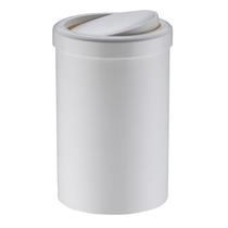 Lixeira 8 Litros Tampa Basculante Cesto De Lixo Banheiro Pia Cozinha Branco- 1220BC Future