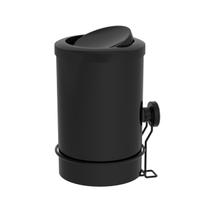 Lixeira 8 Litros Tampa Basculante Com Suporte De Ventosa Para Cozinha Preto - 4036PT Future Lixeira 8 Litros Tampa Basculante Com Suporte De Ventosa Para Cozinha Preto - 4036PT Future