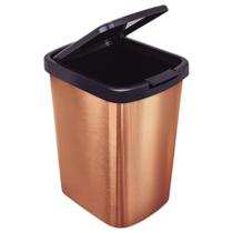 Lixeira 9 litros com tampa click sortida inox vermelho rose Lixeira 9 litros com tampa click sortida inox vermelho rose