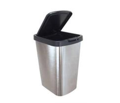 Lixeira 9 lts c/click inox