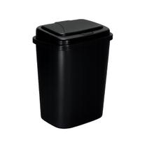 LIXEIRA 9L PRETA COM TAMPA CLICK MODERNA COMPACTA PARA BANHEIRO, COZINHA e ESCRITÓRIO LIXEIRA 9L PRETA COM TAMPA CLICK MODERNA COMPACTA PARA BANHEIRO, COZINHA e ESCRITÓRIO