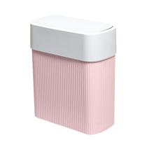 Lixeira ABEETE Bathroom 12L com tampa de plástico rosa 3,2 galões
