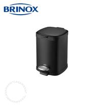 Lixeira Aço Carbono Com Pedal E Cesto 6 L Frame Preto Brinox