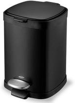 Lixeira Aço Carbono Frame Preta 12 L com Pedal - Brinox Lixeira Aço Carbono Frame Preta 12 L com Pedal - Brinox