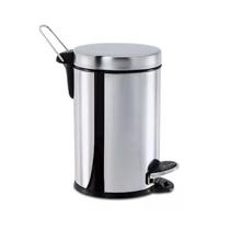 Lixeira Aço Inox 12 Litros com Pedal e Balde Interno Linha Ágata Mor- Ref.8223