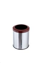 Lixeira Aço Inox 15 Litros Cozinha Banheiro Aro Plástico