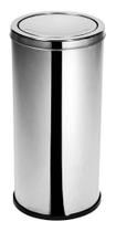 Lixeira Aço Inox 25 Litros Tampa Meia Esfera Flip Flop