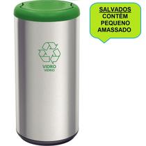 Lixeira aço inox basculante 40l tramontina 94539/205 - verde * salvados Lixeira aço inox basculante 40l tramontina 94539/205 - verde * salvados