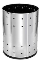 Lixeira Aço Inox Casa Ou Escritório 22 Litros Telada