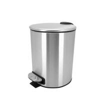 Lixeira aco inox com pedal cesto removível mimo style