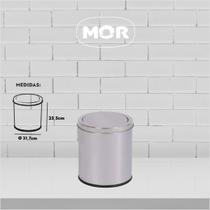 Lixeira Aço Inox Com Tampa Basculante 5 Litros MOR Lixeira Aço Inox Com Tampa Basculante 5 Litros MOR