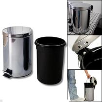 Lixeira Aço Inox Multiuso Cozinha Banheiro 5 Litros Multiuso