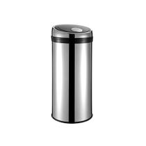 Lixeira aço inox prata com botão 40 litros Ciclop Travel Max