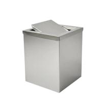 Lixeira Aço Inox Quadrada C/ Tampa 50l Área Interna/externa - Prata Lixeira Aço Inox Quadrada C/ Tampa 50l Área Interna/externa - Prata