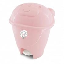 Lixeira Adoleta Bebê com Pedal Fofura 12L Rosa 0800/18 Lixeira Adoleta Bebê com Pedal Fofura 12L Rosa 0800/18