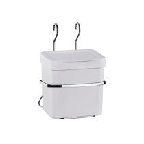 Lixeira Aérea 2,5 Litros Cromado E Branco