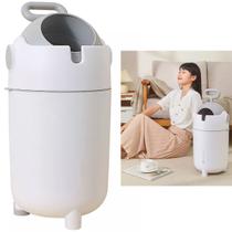 Lixeira Anti Odor Fralda Bacteria 10 Litros Mau Cheiro Quarto Cozinha Lixo Fraldario Higienico Casa