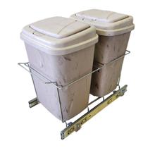 Lixeira Aramada Dupla de Base deslizante 18L Click