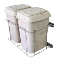 Lixeira Aramada Dupla Lateral deslizante 18L Click Lixeira Aramada Dupla Lateral deslizante 18L Click
