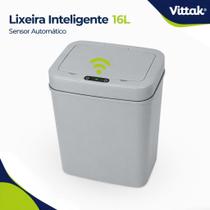 Lixeira Automática 16 Litros com Sensor Infravermelho para Cozinha e Banheiro Vittak