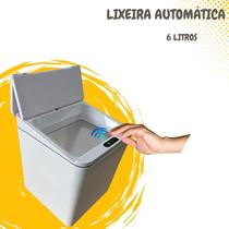 Lixeira Automática c/ Sensor Inteligente 6L Bancada Cozinha Pia