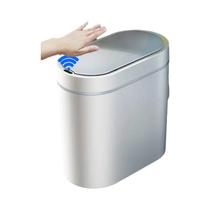 Lixeira Automática Com Sensor À Prova d'Água Grande 7L 9L Estreita Para Cozinha Banheiro Escritório.