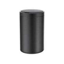 Lixeira Automática com Sensor Açox Inox Preta 40 Litros Redonda e Cesto Removível Lixeira Automática com Sensor Açox Inox Preta 40 Litros Redonda e Cesto Removível