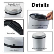 Lixeira automatica com sensor de abertura grande a pilha para casa banheiro cozinha Lixeira automatica com sensor de abertura grande a pilha para casa banheiro cozinha