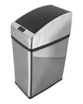 Lixeira Automatica com Sensor Retangular Inox Polido Cromado 03 lts