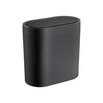 Lixeira automatica de plastico 6l oval oikos preto
