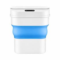 Lixeira Automática Dobrável Azul com Sensor de Movimento - Higiene e Praticidade Lixeira Automática Dobrável Azul com Sensor de Movimento - Higiene e Praticidade