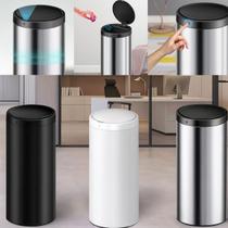 Lixeira Automática Grande Inox 50 litros Sensor Inteligente