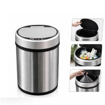 Lixeira automatica inox sensor 8 litros grande inteligente luxo banheiro cozinha vintage Lixeira automatica inox sensor 8 litros grande inteligente luxo banheiro cozinha vintage