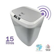 Lixeira Automática Inteligente c sensor 15l Cozinha Banheiro