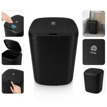 Lixeira Automática Inteligente Sensor Aproximação 20L Recarregável USB Preta