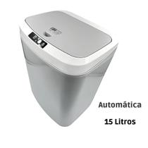 Lixeira Automática Inteligente Touch 15L Para Cozinha E Banheiro - Luatek