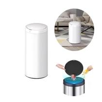Lixeira Automática Redonda em Aço Inox 50 Litros com Sensor