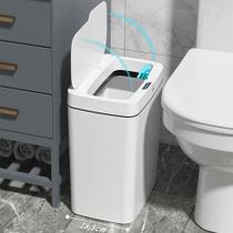Lixeira Automática Retangular 14 Litros com Sensor Branca