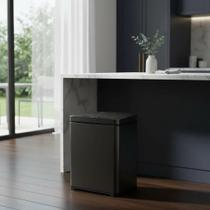 Lixeira Automática Retangular 40L com Sensor de Proximidade em Aço Cozinha Escritórios Casa Comércio