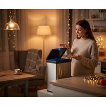Lixeira Automática Retangular 50 Litros Aço Inox com Sensor Infravermelho Para Cozinha e Escritório