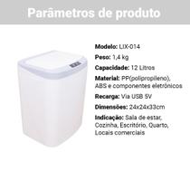 Lixeira Automática Sensor 16L Branca Lixeira Automática Sensor 16L Branca