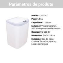 Lixeira Automática Sensor 16L Branca