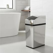 Lixeira Automática Sensor Inox Polido 3 Lts Litros Quadrada Lixeira Automática Sensor Inox Polido 3 Lts Litros Quadrada