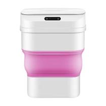 LIXEIRA AUTOMATICA SENSOR SMART CESTO DE LIXO RETRATIL INTELIGENTE A PROVA AGUA VIAGEM CAMPING PRAIA Cor:Azul