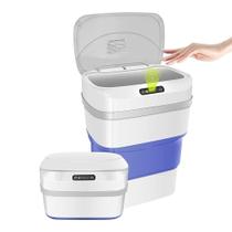 Lixeira automatica sensor smart cesto de lixo retratil inteligente a prova agua viagem camping praia